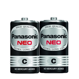 Chaixing Home ถ่านไฟฉาย NEO C PANASONIC รุ่น R14NT/2SL (แพ็ค 2 ก้อน) สีดำ