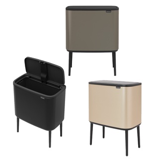 Brabantia ถังขยะ สแตนเลสแบบกด  รุ่นทรงสี่เหลี่ยม 36ลิตร ขนาด1ช่อง Brabantia BO Touch Bin, with 1 Inner Bucket 36 litre.