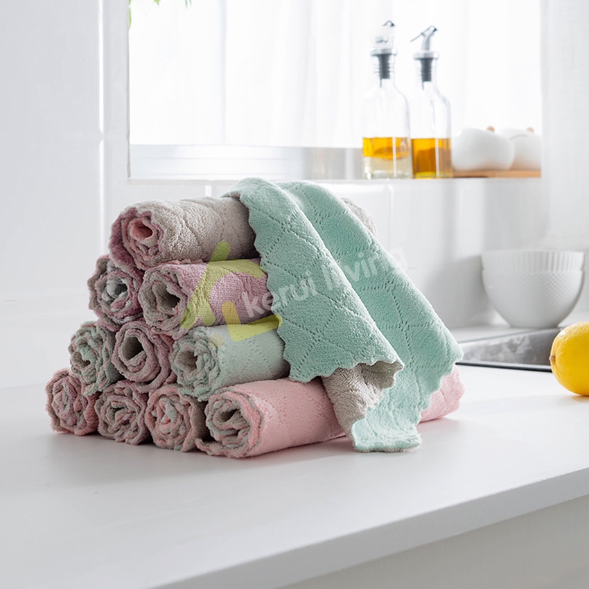 Cobbe ผ้าขี้ริ้ว ขนาด 28 x 17 cm คละสี ซับน้ำดีแห้งไว ผ้าทำความสะอาด ซับน้ำได้ดี ผ้าเช็ดอเนกประสงค์ ผ้าเช็ดโต๊ะ - รูปที่ 7