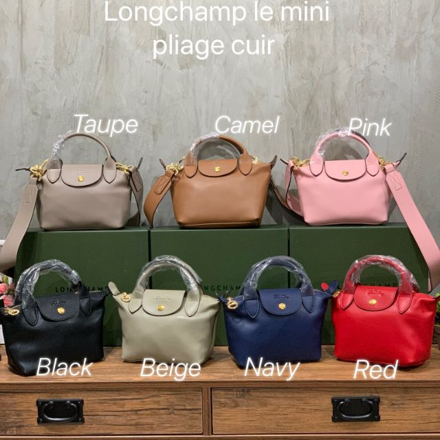 กระเป๋า LONGCHAMP LE PLIAGE CUIR MINI TOP-HANDLE BAG แท้💯นำเข้า