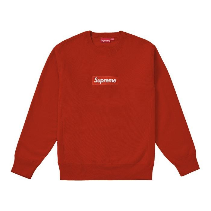 SLUM LTD - Supreme Box Logo Crewneck (FW18) Rust