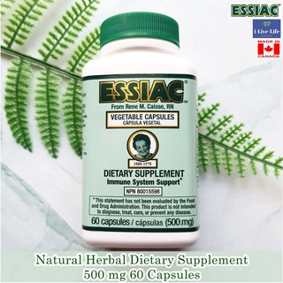 สารสกัดจากสมุนไพร Natural Herbal Dietary Supplement 500 mg 60 Capsules - ESSIAC