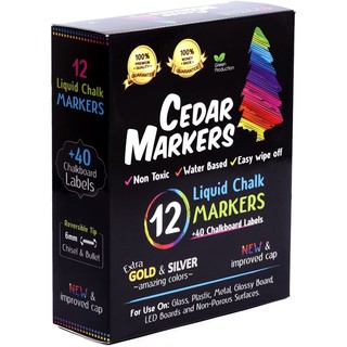 Cedar Markers : CDMSC606GS ปากกาชอล์กบอร์ด Liquid Chalk Markers