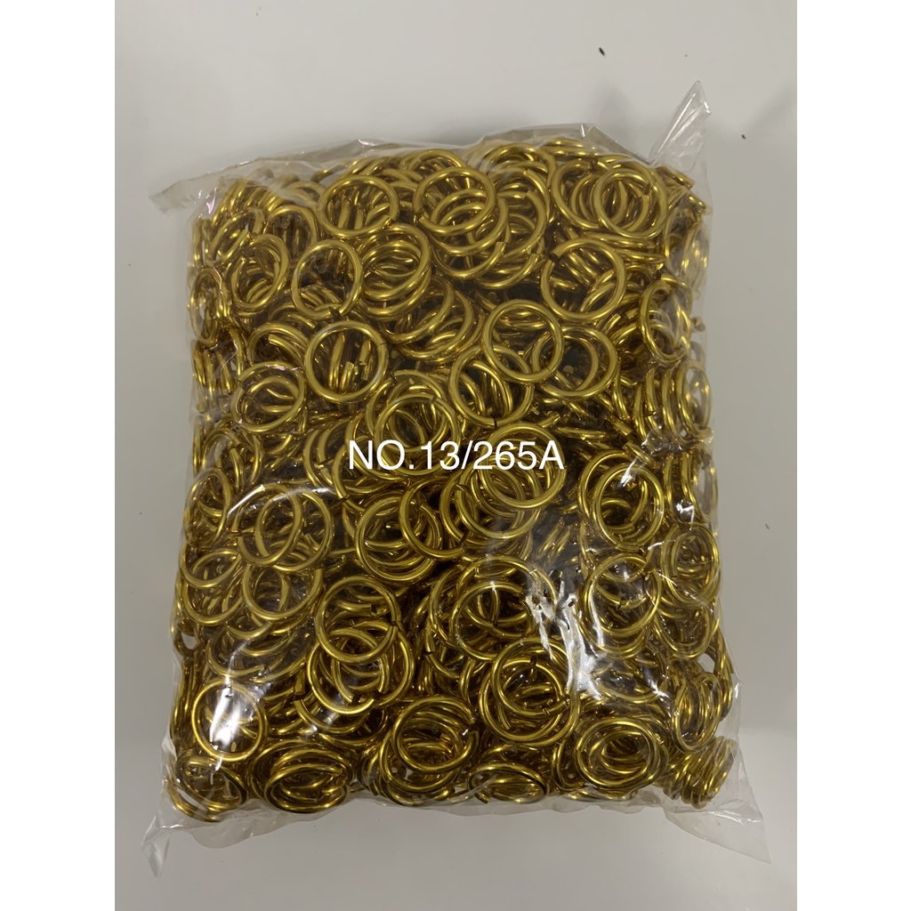 NO.13 ขนาดบรรจุ 100 วง,500 วง  ห่วงทองเหลือง ผลิตจากอลูมิเนียม ชุบสีทอง ไม่ลอก