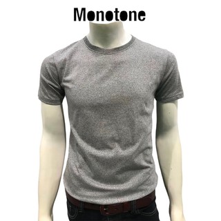 เสื้อยืดแขนสั้น เสื้อยืดผู้ชาย เสื้อยืดสีพื้น เสื้อยืดสีเทา Monotone T-shirt