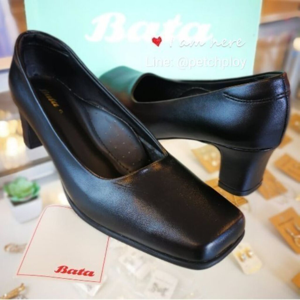 รองเท้าแฟชั่นผู้หญิง รองเท้ารัดส้น รุ่นขายดี!! Bata รุ่น 751-6774 รองเท้าคัทชูบาจาของแท้ ส้นสูง 2 นิ้ว แบบถูกระเบียบ ใส่