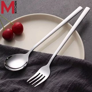 M KITCHEN 1000 ช้อนส้อม ช้อนส้อมเกาหลี ช้อนทอง สแตนเลส 1คู่ (A8)