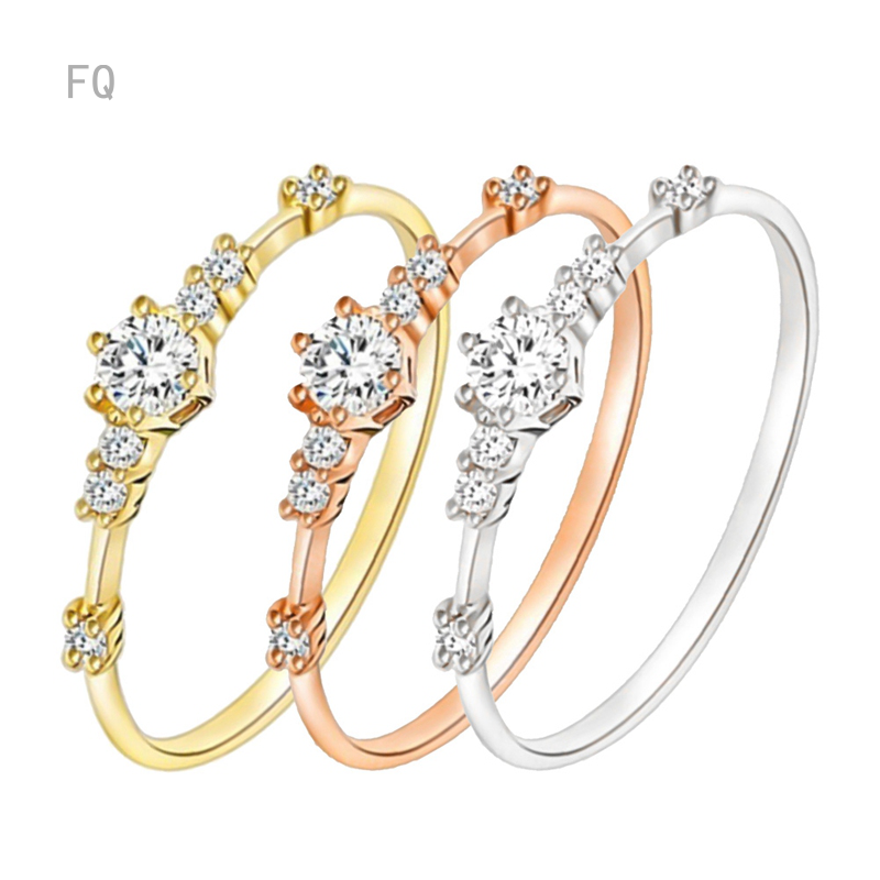 Cincin แหวนแฟชั่น สีโรสโกลด์และเงิน สําหรับผู้หญิง