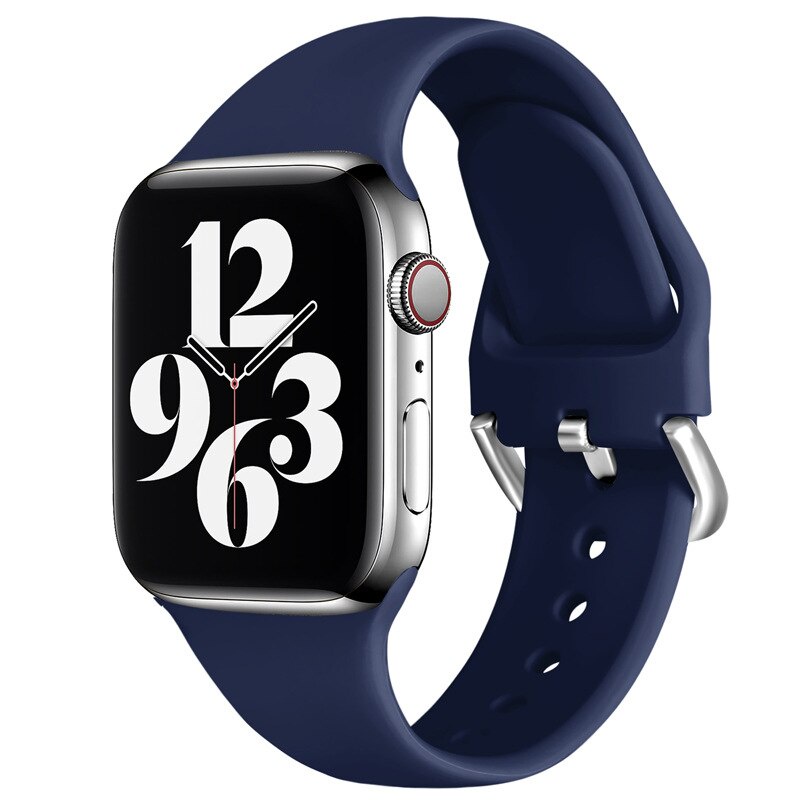 สายซิลิโคนคุณภาพสูงสําหรับ Apple Watch 6 5 4 SE 44 มม.40 มม.อัพเกรดเปลี่ยนสายนาฬิกาสร้อยข้อมือสําหรับ iWatch Series 3 2 Band 42 มม.38 มม.สําหรับผู้หญิงและผู้ชาย (AONEE)