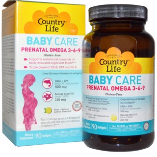 Pregnancy Omega 3, 6 and 9 กลิ่น Lemon 633mg หรือ 1004 mg 90 softgel