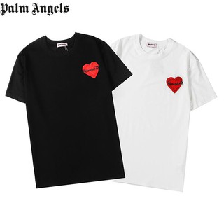 เสื้อยืดแขนสั้นผ้าฝ้ายแฟชั่นพิมพ์ลาย Palm Angels