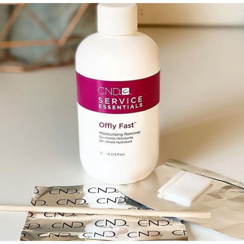 CND Offly Fast น้ำยาถอดสีเจล SHELLAC ล้างสีกึ่งเจล สูตรถนอมหน้าเล็บ นำเข้าจากอเมริกา