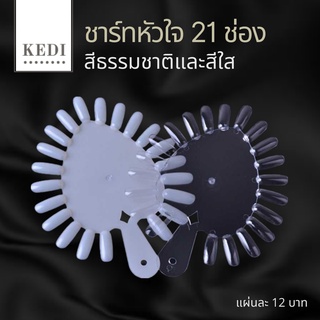 ชาร์ททรงหัวใจ 21 ช่อง โชว์สีได้ 21 สี