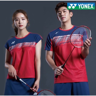 Yonex ชุดเสื้อแขนสั้น ลายแบดมินตัน แฟชั่น สําหรับคู่รัก 2021