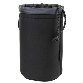 JN-23 Lens Pouch ถุงใส่เลนส์ ทำจากนีโอพรีนสีดำ ยืดหยุ่นดี ปกป้องเลนส์ ขนาด เส้นผ่าศูนย์กลาง 10 ซม. ยาว 18 ซม.