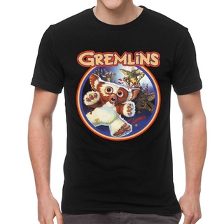 เสื้อยืดแขนสั้น ผ้าฝ้าย พิมพ์ลายภาพยนตร์ Gremlin 84 Gizmo 80s สไตล์ฮิปฮอป สําหรับผู้ชาย