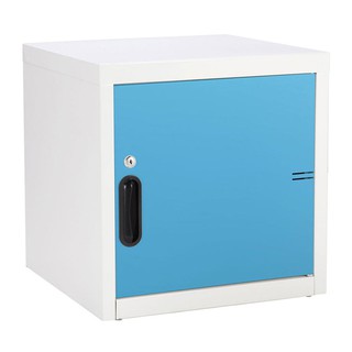 ตู้เอกสาร ตู้เหล็กบานเปิดทึบ KIOSK UNI-1 BL สีขาว/ฟ้า เฟอร์นิเจอร์ห้องทำงาน เฟอร์นิเจอร์ ของแต่งบ้าน CABINET STEEL UNI-1
