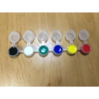 สีโปสเตอร์ ปลอดสารพิษแบบตลับ 2 มล. 6 สี - Color cartridge 2 ml. 6 color
