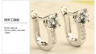 ใหม่ Pearl U ประเภทZirconต่างหู 925 เงินเครื่องประดับสําหรับสาวPendientes Plata Brincosปุ่มS925 แสตมป์ต่างหู