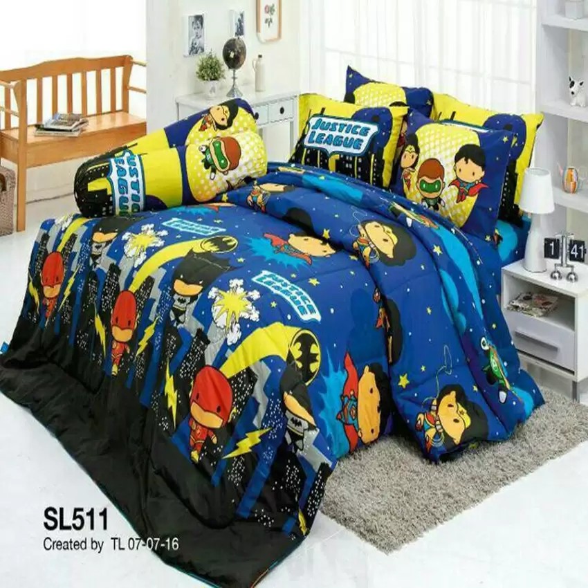 Tulip ชุดผ้าปูที่นอนรวมผ้านวม ลาย super hero รุ่น SL511