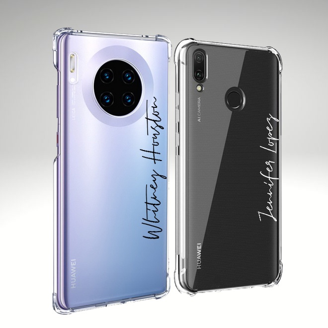 เคสพิมพ์ชื่อ Anti-Shock สำหรับ Huawei Mate 40 / 30 / 20 / 20 X / P50 / P40 / P30 / Lite / Pro / Nova