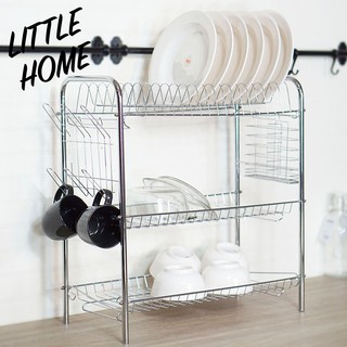 LITTLEHOME 1531 ชั้นวางจาน ที่คว่ำจาน สแตนเลส 3 ชั้น