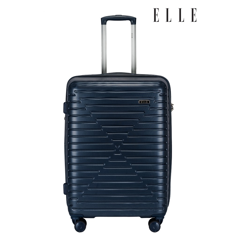 ELLE Travel Luggage Trine Collection 24Inch. 100% ABS luggage, Aluminum Trolley, 360 wheels Spinner
