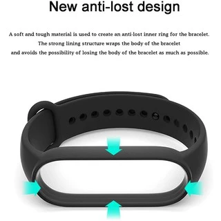 สายนาฬิกาข้อมือซิลิโคน แบบเปลี่ยน สําหรับ Xiaomi Mi Band 7 6 5 4 3