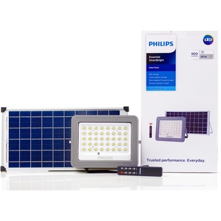 โคมไฟ LED พลังงานแสงอาทิตย์ Philips Essential Smart Bright Solar Flood Light รุ่น BVC080 LED9/765