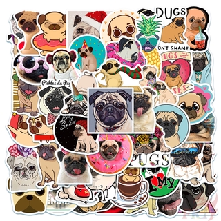 50Pcs/Set ❉ Pug Dogs Series 01 สติ๊กเกอร์ ❉ Kawaii Pet Dog DIY Fashion Mixed Waterproof Doodle Decals สติ๊กเกอร์