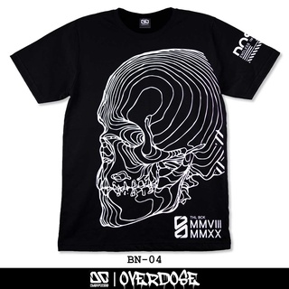 Overdose T-shirt เสื้อยืดคอกลม สีดำ รหัส BN-04(โอเวอโดส)