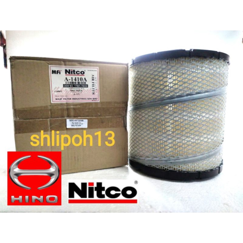 Hino Dutro WU410/W04D กรองอากาศ 17801-78030 (A-1410A) Nitco