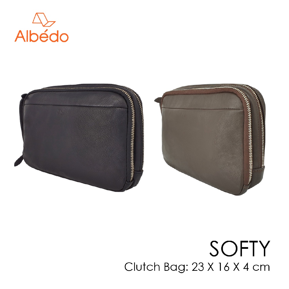 [Albedo] SOFTY CLUTCH BAG กระเป๋าคลัทช์ หนังแท้ รุ่น SOFTY - SY01699/SY01679