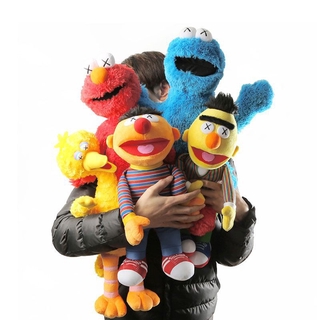 ของเล่นตุ๊กตาหุ่นมือการ์ตูน Sesame Street ขนาดใหญ่สําหรับเด็ก