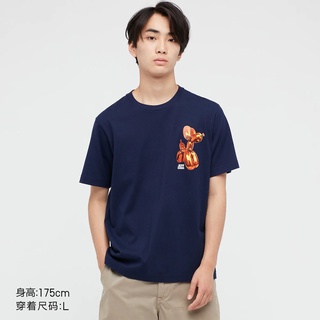 XVaq /Uniqlo เสื้อยืดลําลองสําหรับผู้ชาย/ผู้หญิงแขนสั้นพิมพ์ลาย (Ut) Jeff Koons 443584 Uniqlo!