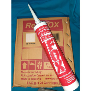 กาวซิลิโคน RED FOX ACRYLIC SEALANT สีขาว จำนวน 1 กล่อง(20 หลอด) (GL135) กาวซิลิโคน ซิลิโคน อะคิลิก