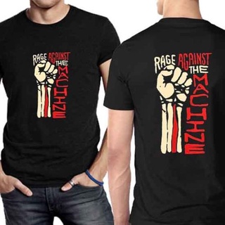 เสื้อยืดครอปเสื้อยืด พิมพ์ลายวง Rage Against The Machine Band 2 ด้าน สําหรับผู้ชาย และผู้หญิงS-5XL