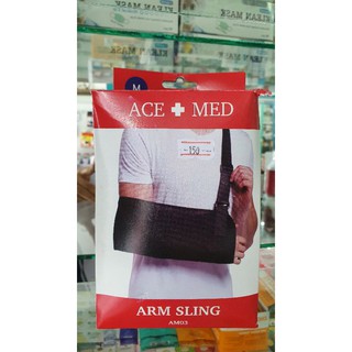 ผ้าคล้องแขน ACE + MED ARM SLING สีดำ สินค้าคุณภาพ