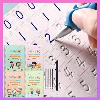 ⭐4 Book/Set⭐ Reusable Stationery Book Educational Learning Magic Book Kids Practice Copybook