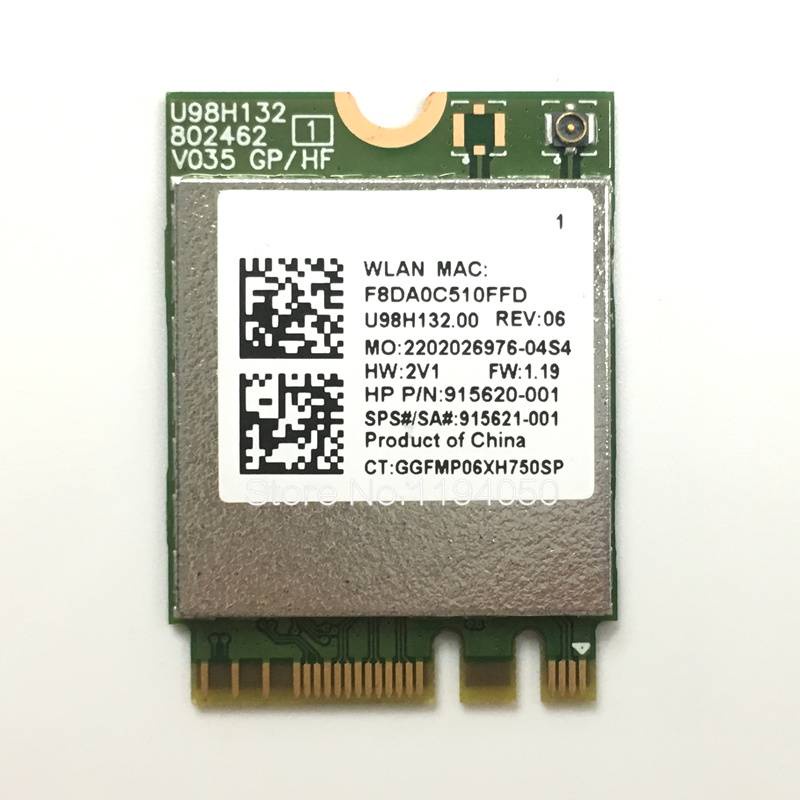 RTL8821CE การ์ดเครือข่ายไร้สาย AC 433M+4.2 บลูทูธ 915621-001 915620-001