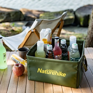 ถังสี่เหลี่ยมพับได้ Naturehike 13 ลิตร ถังใส่ของใส่น้ำแข็ง Foldable Bucket แบบพกพา สําหรับเดินทาง กลางแจ้ง