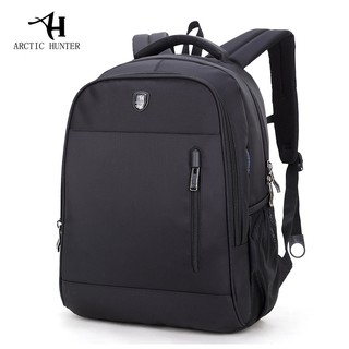 ARCTIC HUNTER B180018 กระเป๋าเป้คอมพิวเตอร์ โน๊ตบุ๊ค 15.6นิ้ว ผ้ากันน้ำ Waterproof School Backpack Bag For College Simpl