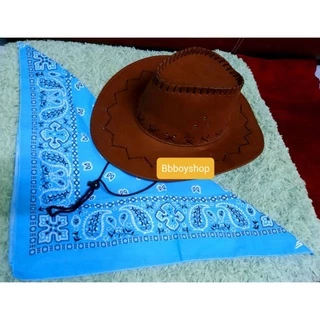 หมวกคาวบอย cowboy ผู้ใหญ่ แถมผ้าพันคอพร้อมส่งทั่วประเทศ