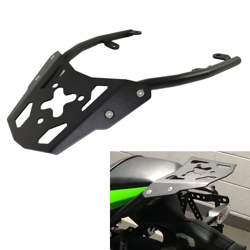 KAWASAKI สําหรับคาวาซากินินจา650 Z 650 2017-2023ด้านหลังชั้นวางกระเป๋า ค มาถึง กรณีสนับสนุนผู้ถือวงเล็บ