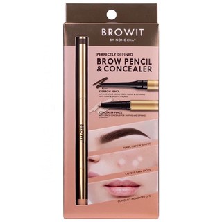 BROWIT PERFECTLY DEFINED BROW PENCIL &amp; CONCEALER 0.08G+0.05G บราวอิท ดินสอ เขียนคิ้ว น้องฉัตร คอนซิลเลอร์