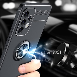 2022 New Casing เคส Samsung Galaxy A73 A53 A33 M23 M33 5G A13 A23 LTE 4G Phone Case Invisible Magnetic Finger Ring Stand Soft Case Back Cover เคสโทรศัพท