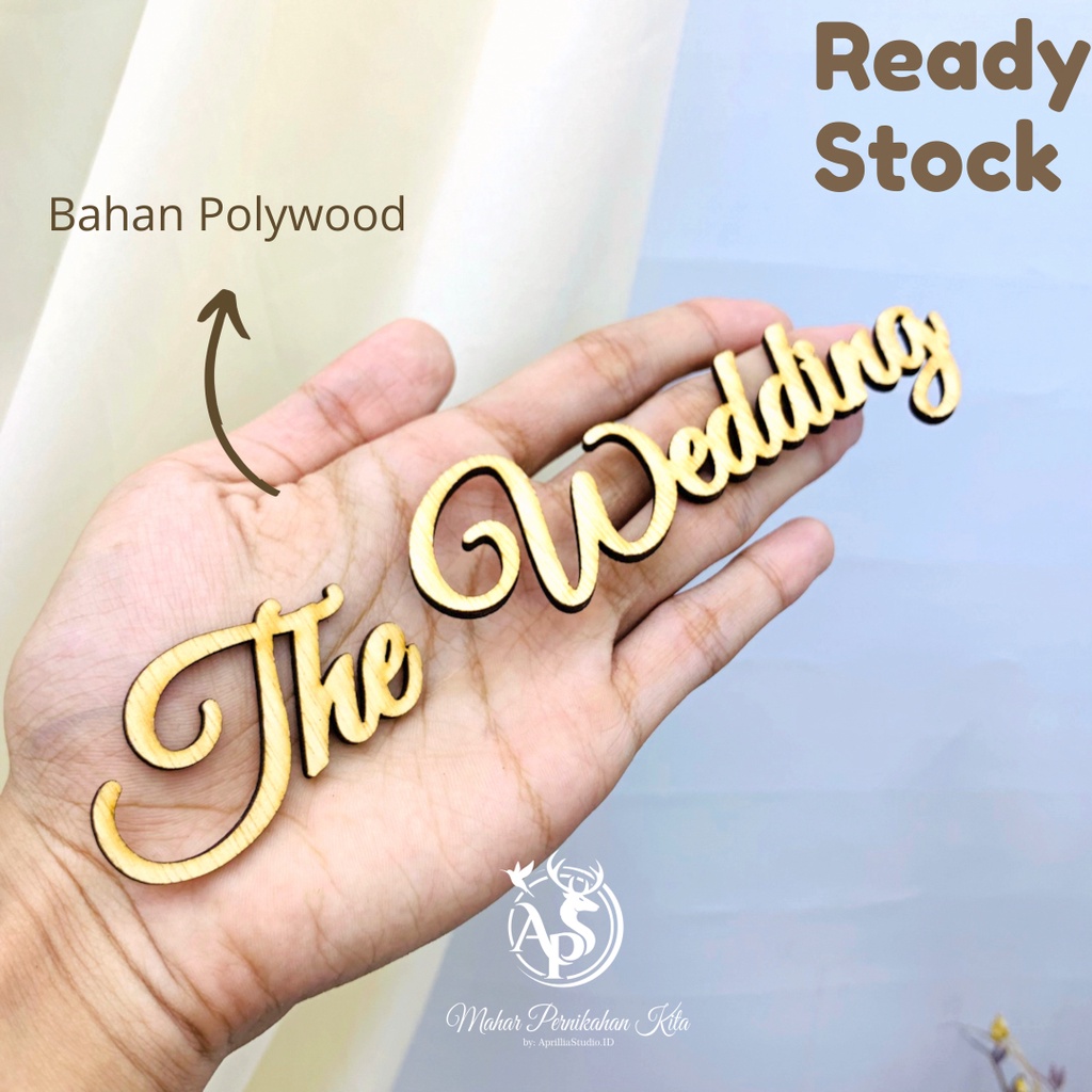 THE WEDDING CUTTING NAME POLYWOOD CHIPBOARD พรีเมี่ยม