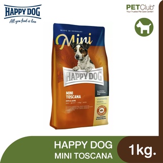 [PETClub] Happy Dog Mini Toscana - อาหารสุนัขพันธุ์เล็ก กลูเต็นฟรีดสำหรับสุนัขที่ทำหมัน [1kg.]