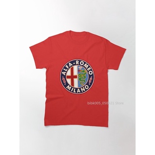 เสื้อยืดลําลอง แขนสั้น พิมพ์ลาย Alfa-Romeo เข้ากับทุกการแต่งกาย สไตล์คลาสสิก สําหรับผู้ชาย 813413