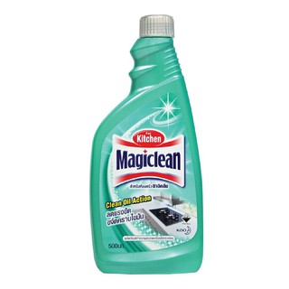 มาจิคลีน น้ำยาทำความสะอาดห้องครัว ชนิดเติม 500 มล. x1 ชิ้น Magiclean kitchen cleaner refill, 500 ml x1 piece